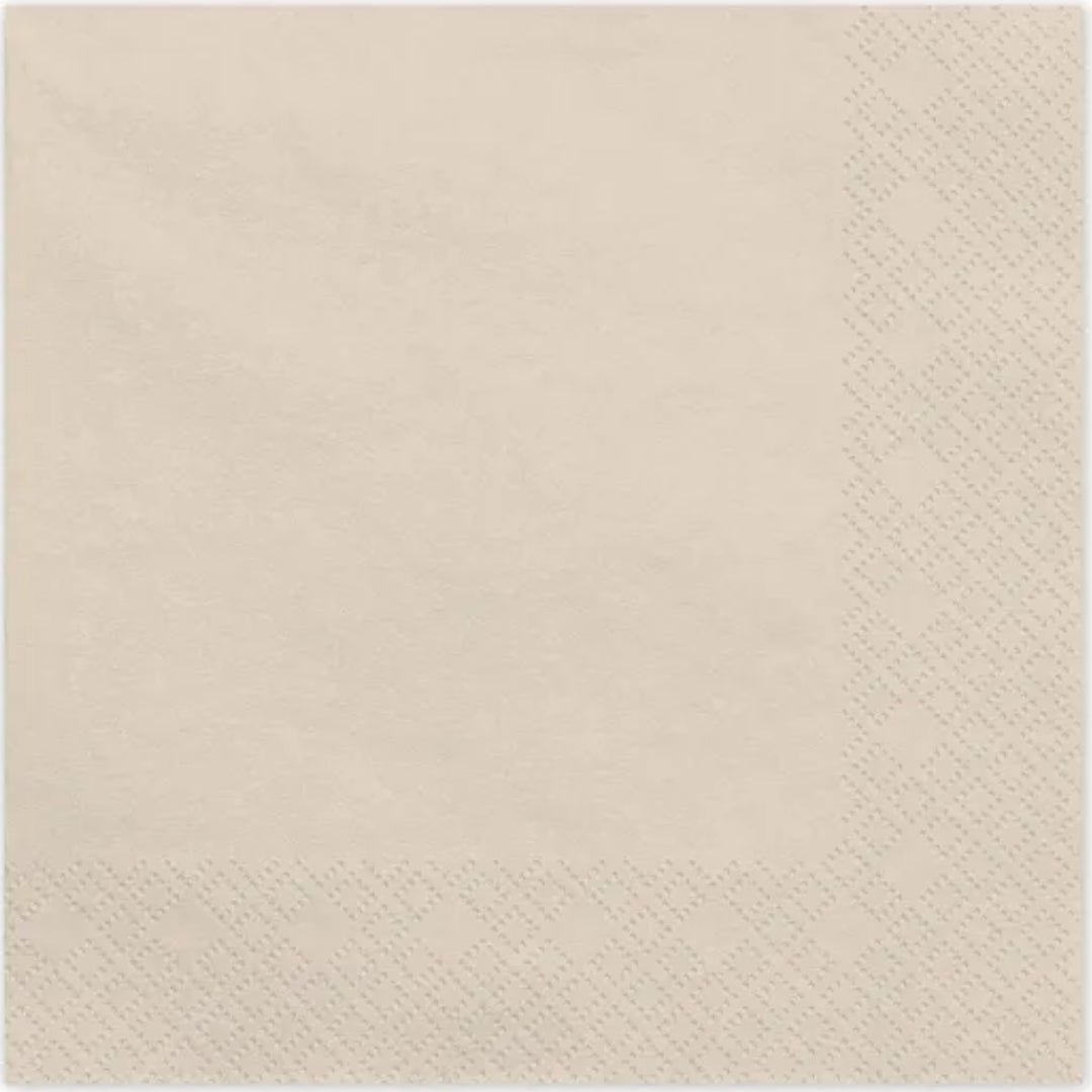 Serviettar 33cm Lj. Brúnt 20stk