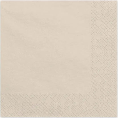 Serviettar 33cm Lj. Brúnt 20stk