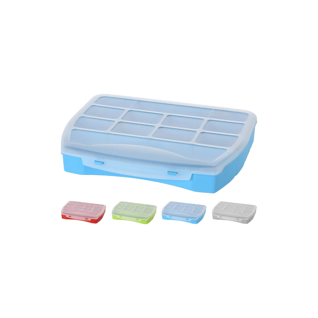 EH Sorteringskassi v/lok 12 rúm 19x15,5x3,5cm