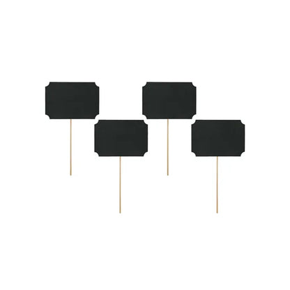 Partydeco Kort á pinni svart 11 x 8cm