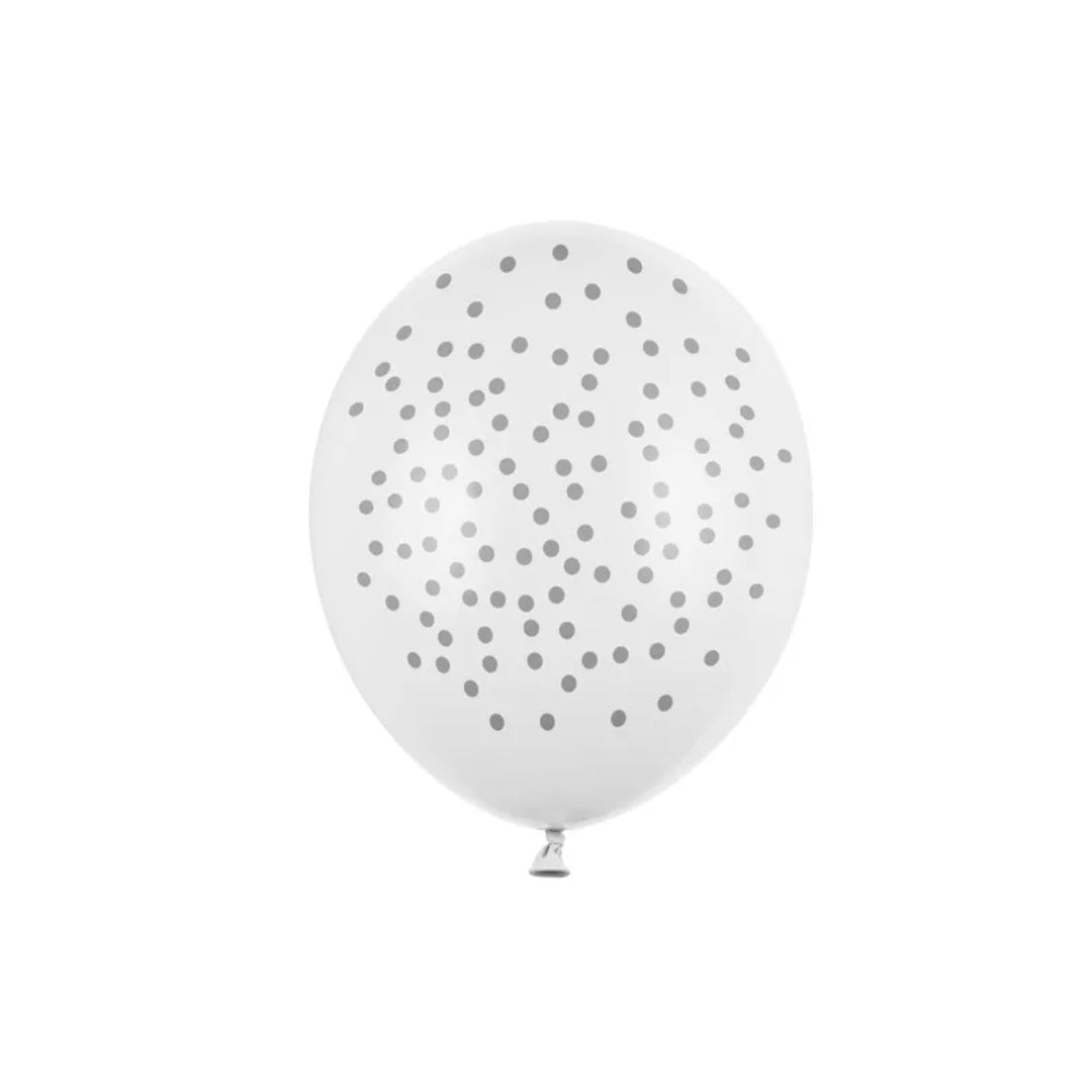 Partydeco ballónir 30cm Pastel Hvítt 6stk