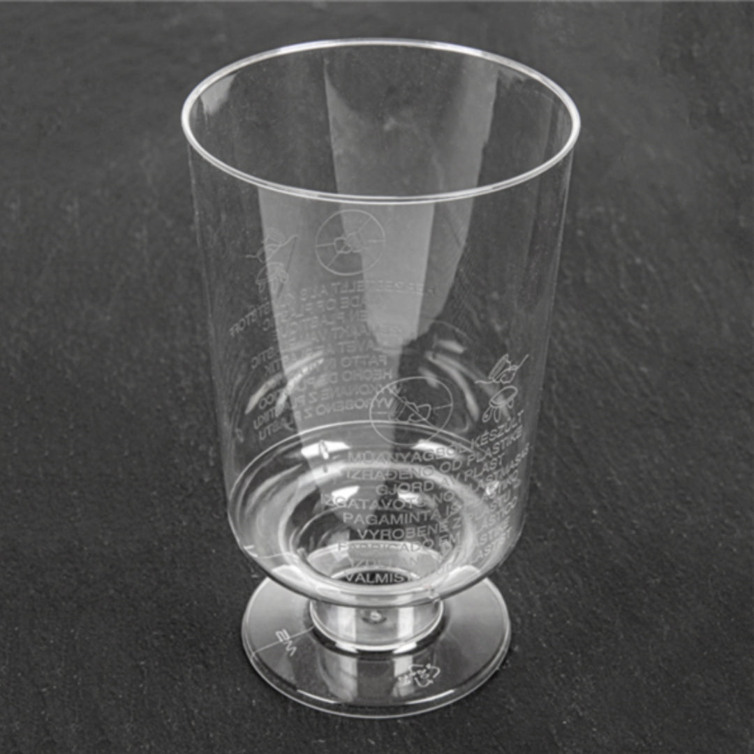 Glas 9,5cl á fóti Ø4,8x8,5cm PS 15stk|Kart40