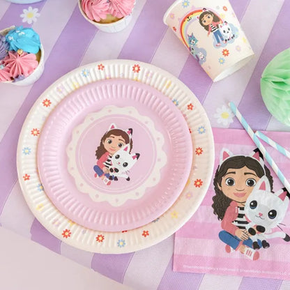 Tallerkar papír Gabbys Dukkuhús 18cm 6stk