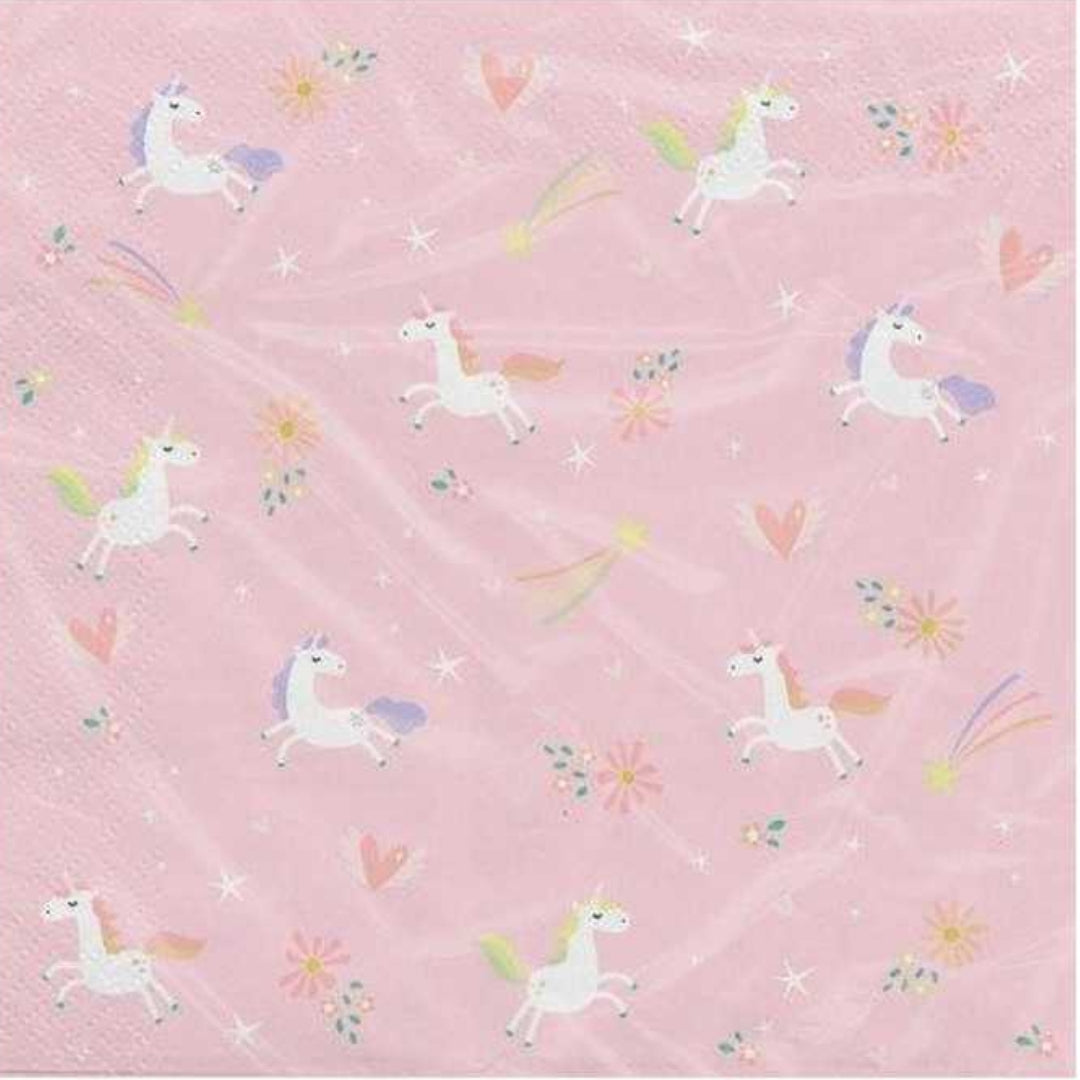 Serviettar 33cm 3-lag 20stk Einhyrningur