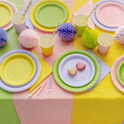 Tallerkar papír Gult 23cm 6stk