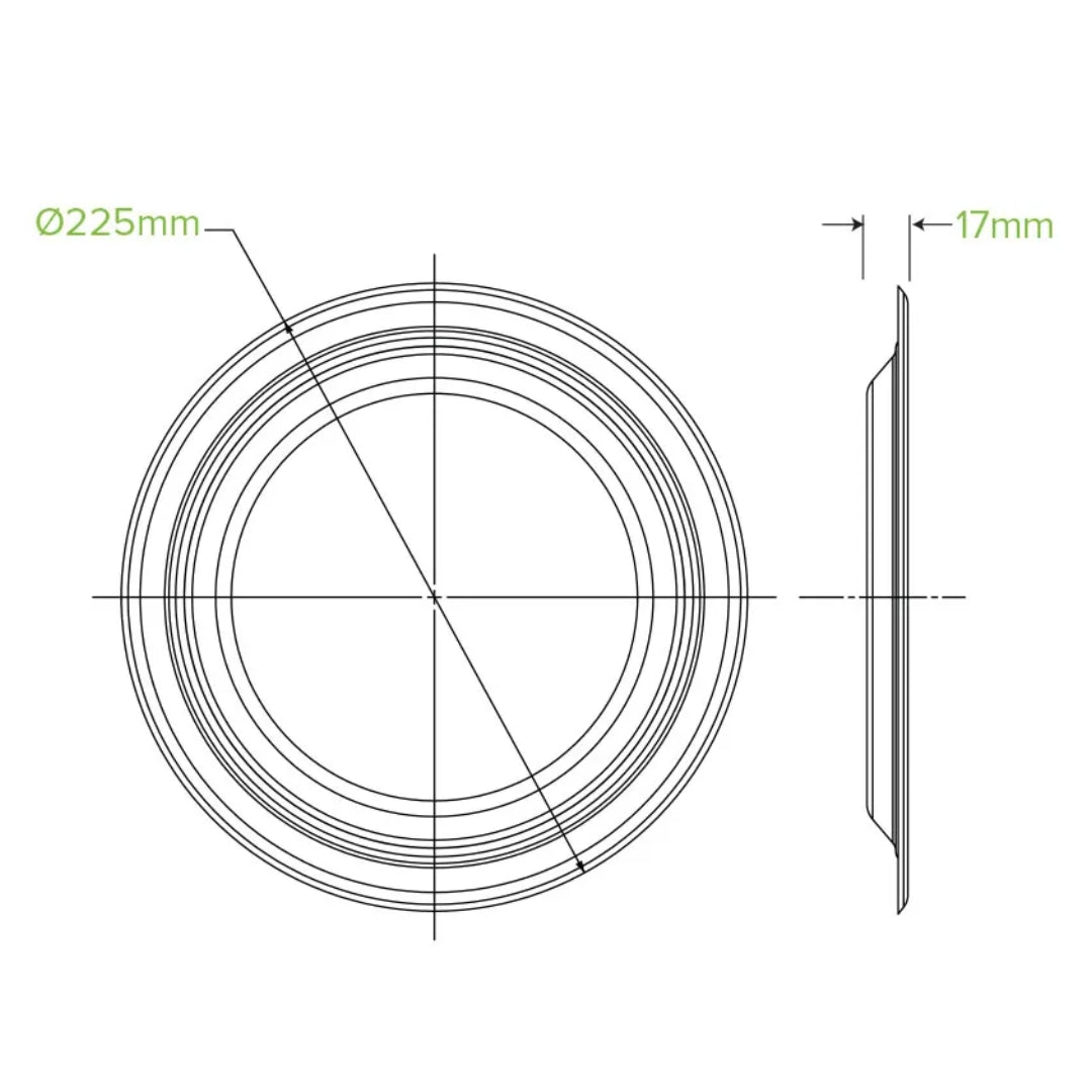 Tallerkar Ø23cm Plantutrevjur Biopak 125stk|Kar/4