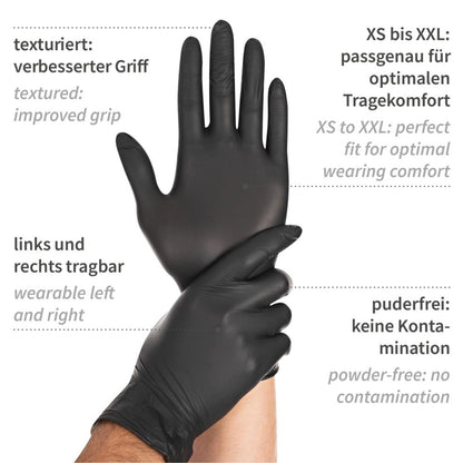 Nitrile Handskar std 10/XL 100stk Hygostar