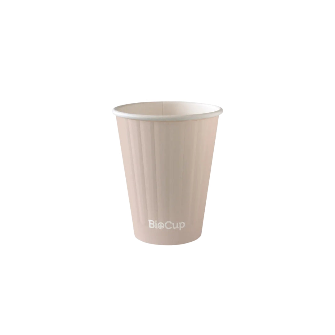 (Bíleggingarvøra) Biopak pappbikar 24cl 2lag Aqueous heimkomp 50stk|Kar/20