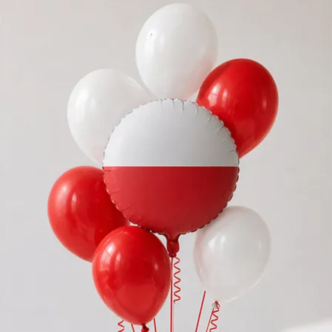 Ballón foliu Polska flaggið 35cm