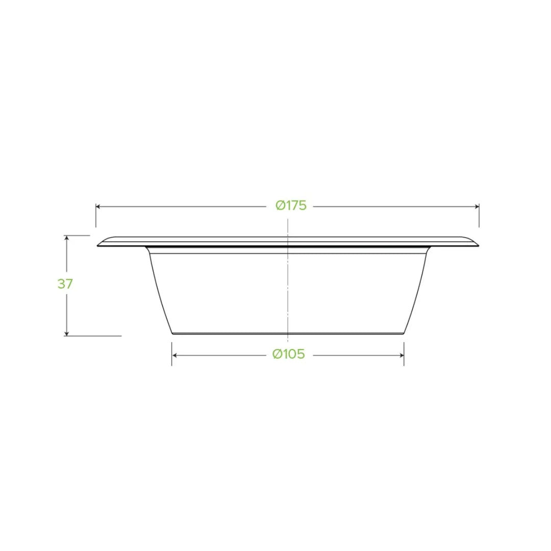 Tallerkar dj 47cl Bagasasse Kompost 125stk|Kar/8