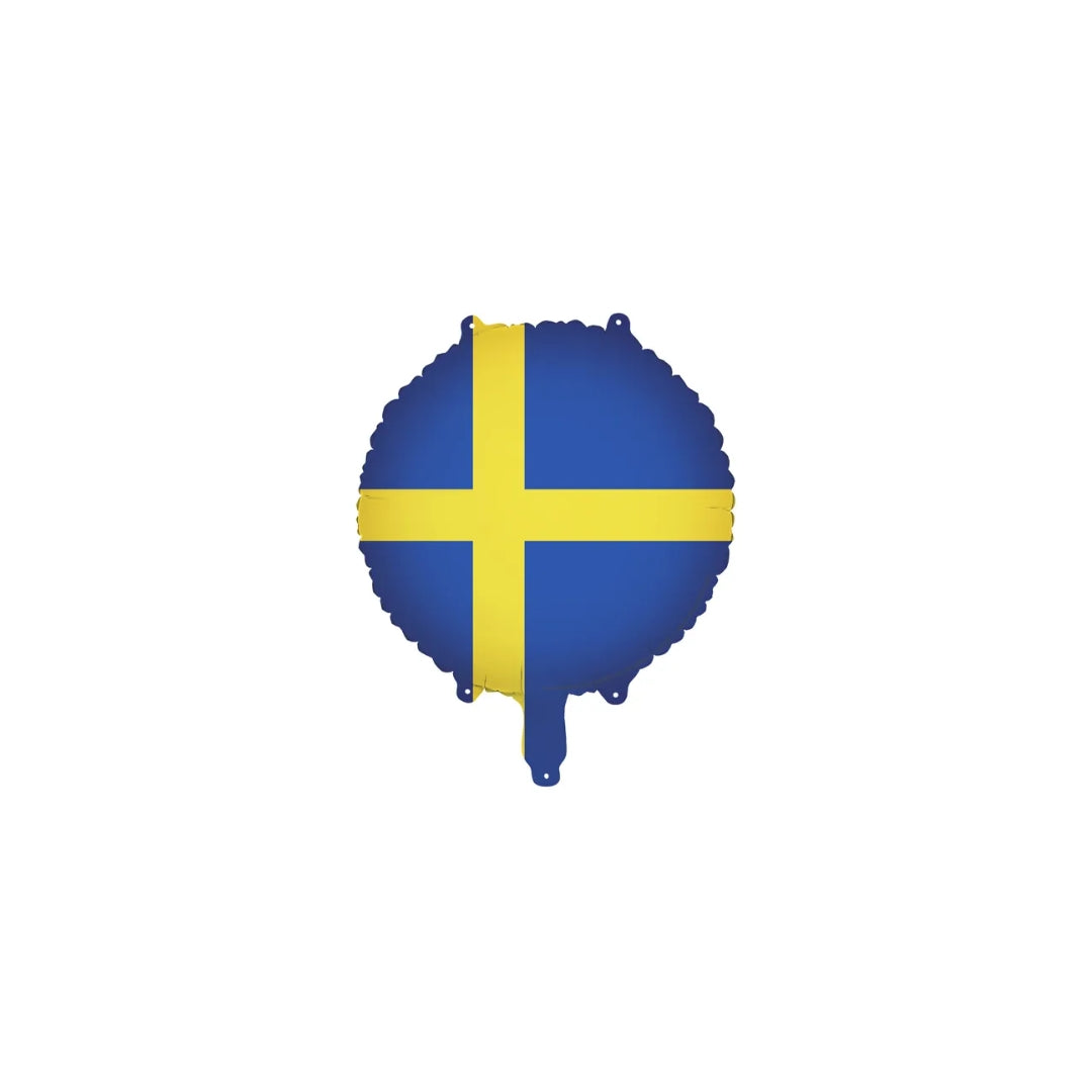 Ballón foliu Svenska flaggið 35cm