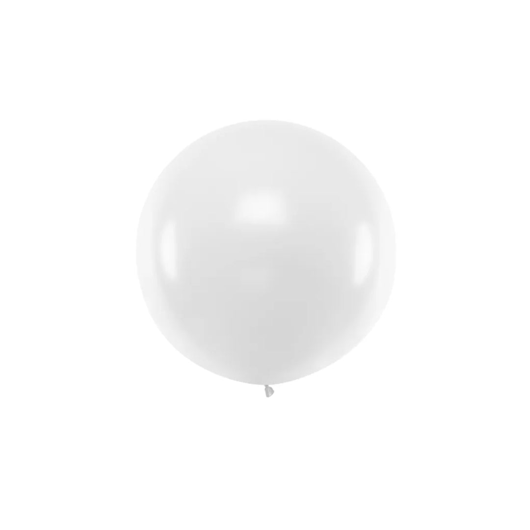 PD Ballónir rundar 1m Pastel Hvítar 1/1