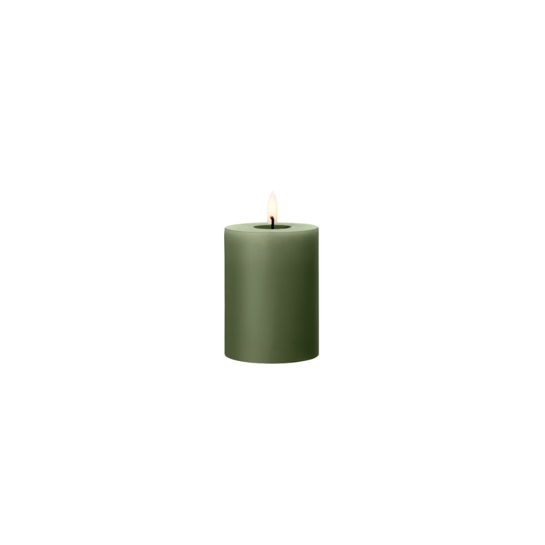 LED Blokkljós Ø7,5cm 10cm Grønt t/battarí