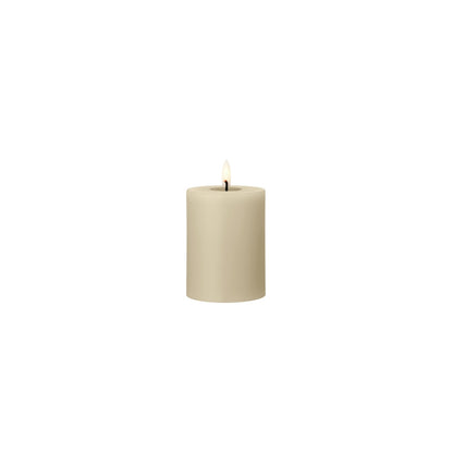 LED Blokkljós Ø7,5cm 10cm Krem t/battarí
