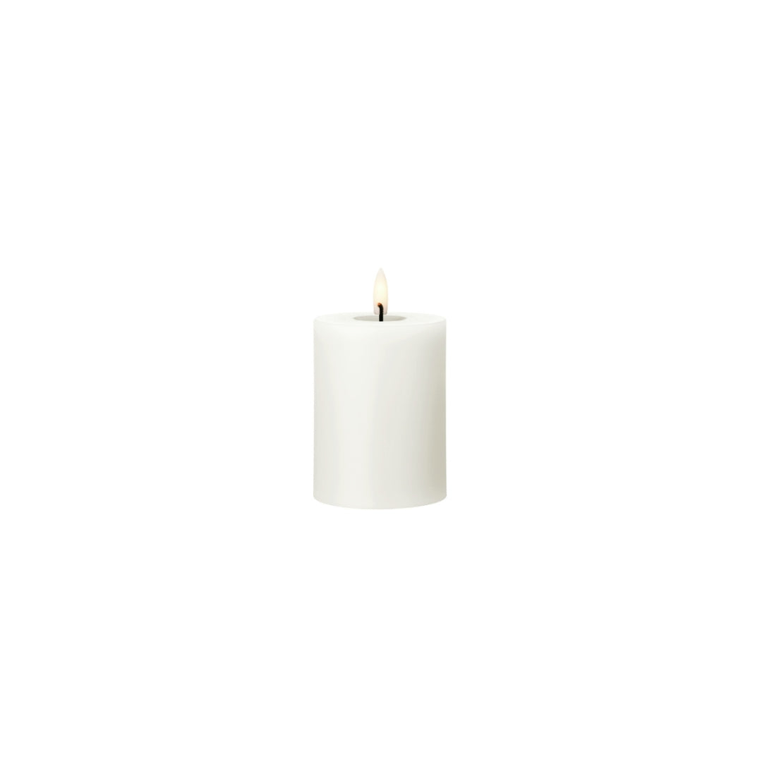 LED Blokkljós Ø7,5cm 10cm Hvítt t/battarí