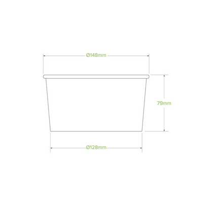 Skál 1000ml Ø14,8 kraft 50stk|Kar/8