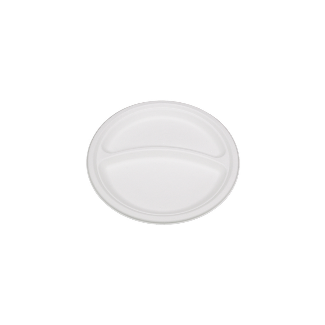 Tallerkar Ø22,5cm 2rúm bagasse 50stk