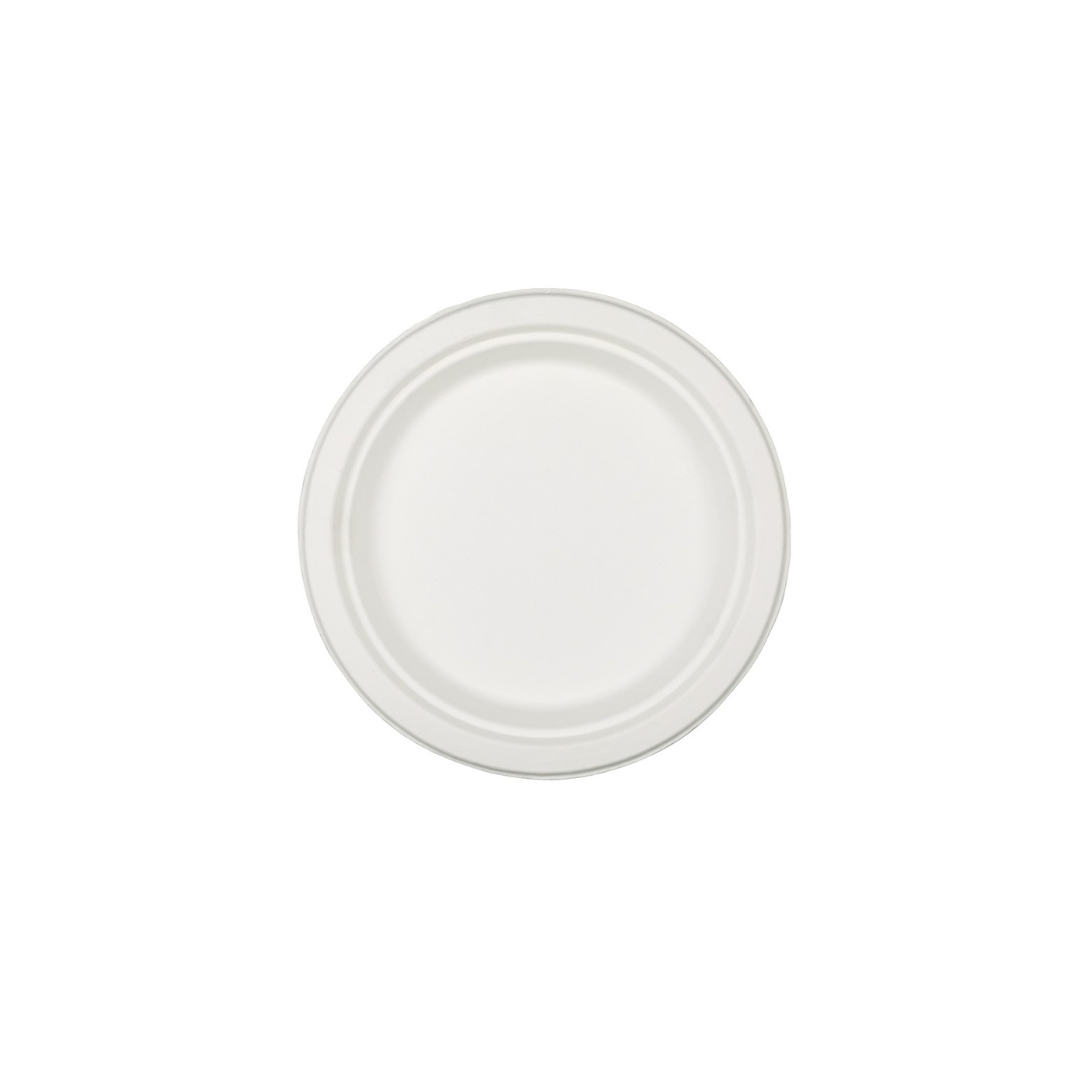 Tallerkar Ø23cm 125stk Bagasse Kompost Biopak