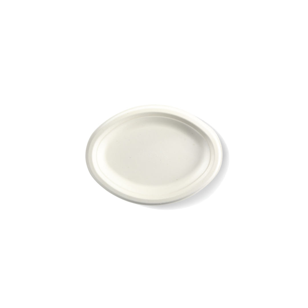 Tallerkar ovalur Bagasse 26x19cm 125stk|Kar/4