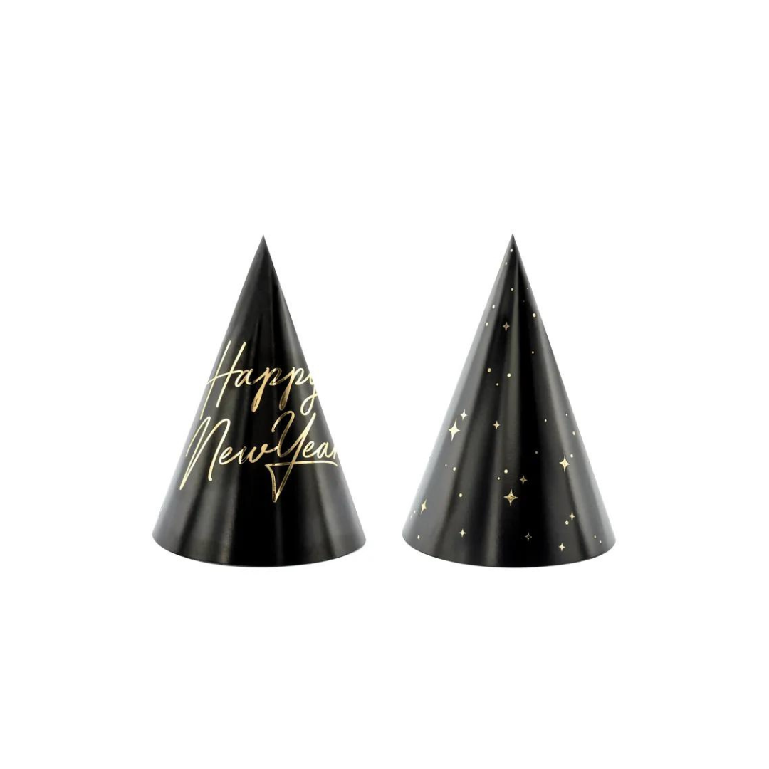Hattar Happy New Year 16cm 6stk