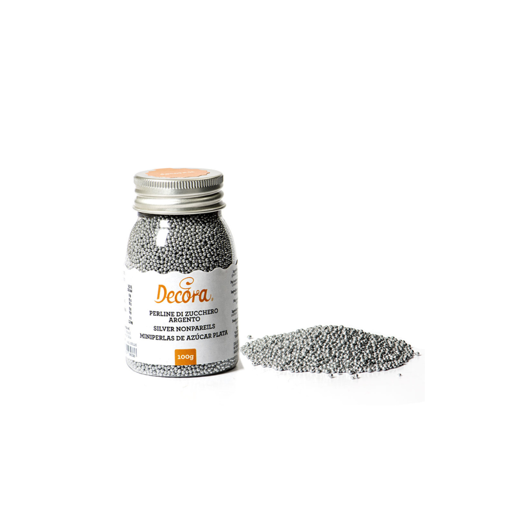 Decora Skreytsukur Silvur perlur 100gr