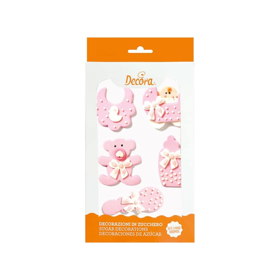 Decora køkupynt baby pink 5stk