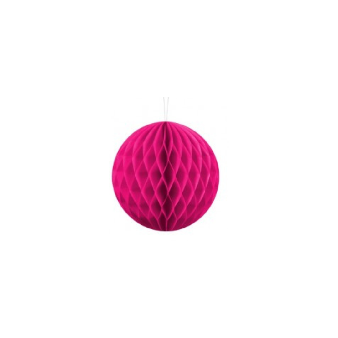 Partydeco Honeycomb Ball myrkt pink 10cm 1stk