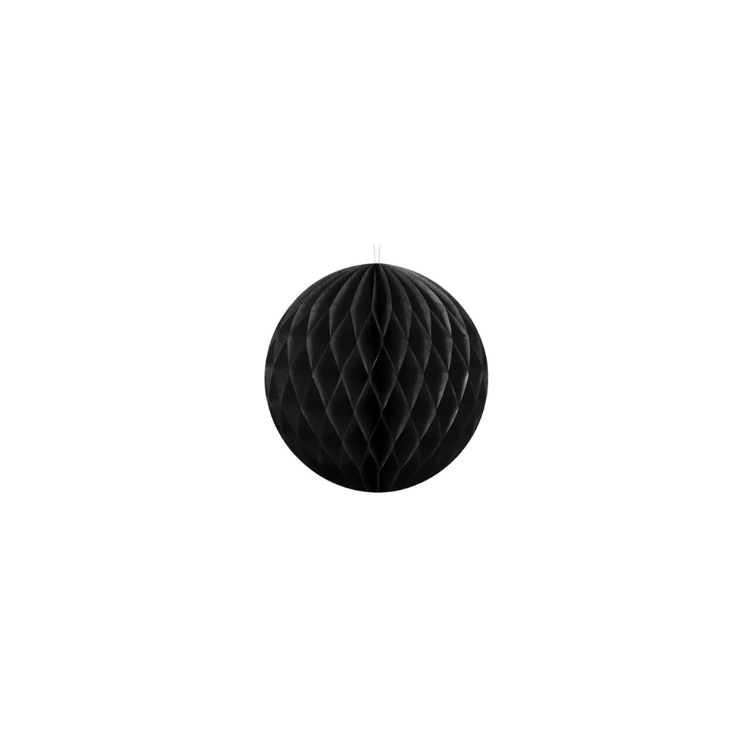 Partydeco Honeycomb Ball svart 10cm 1stk