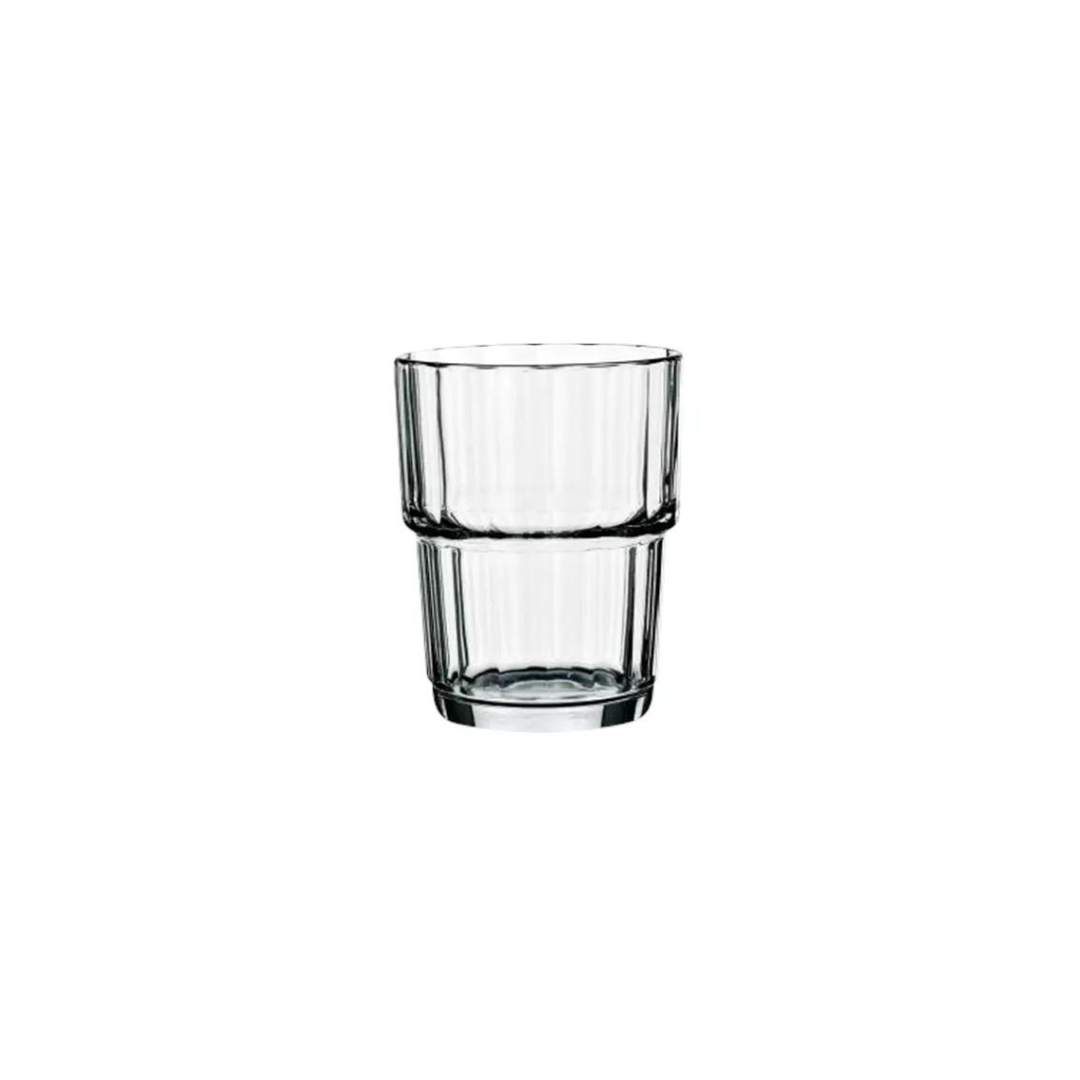 Glas Norvege 25cl stápl/riflut Ø7,5 H9 herdað glas