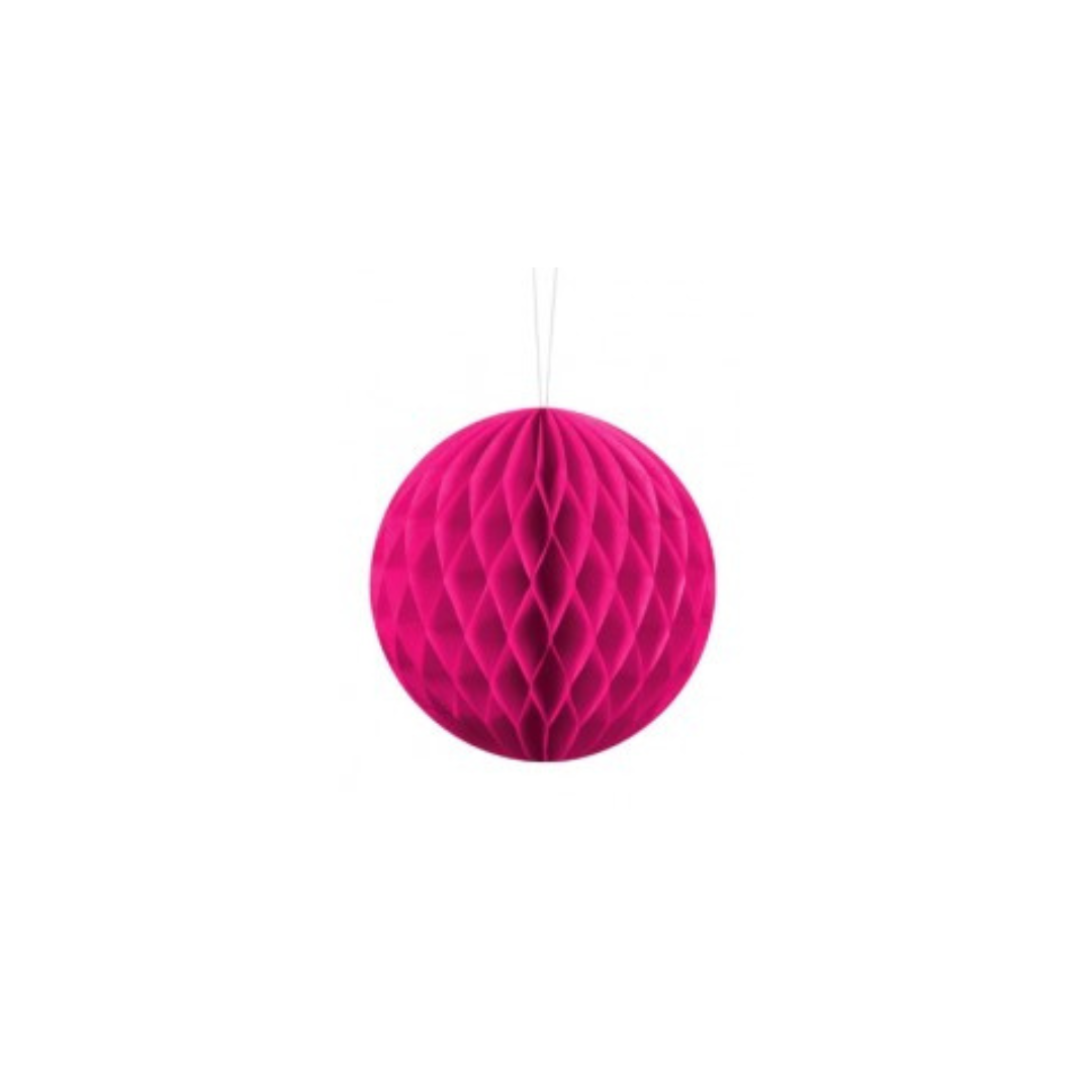 Partydeco Honeycomb Ball myrkt pink 20cm 1stk