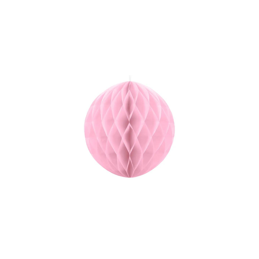 Partydeco Honeycomb ljóst pink 40cm 1stk