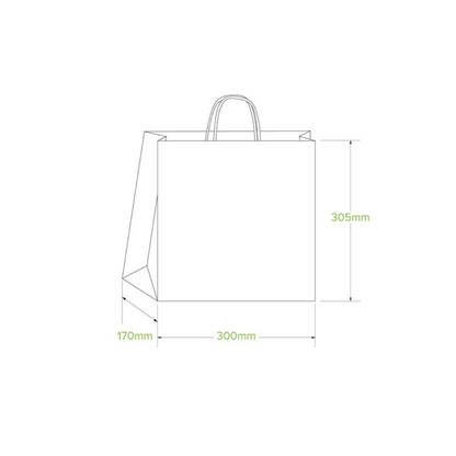 Papírposar v/sterkum hondt. Large 30x17x30,5cm 1stk/kar250