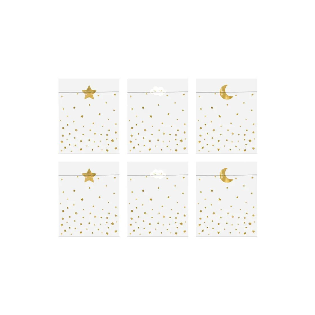 Partydeco Gávuposi Little Star 13x14cm 6stk