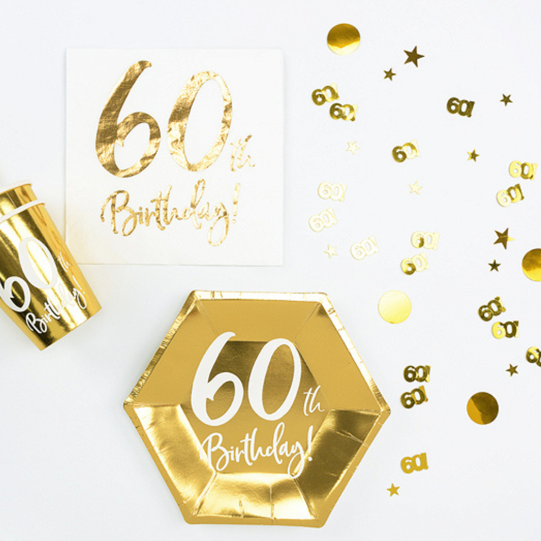 Partydeco Metalliskt konfetti &quot;60&quot; 15g