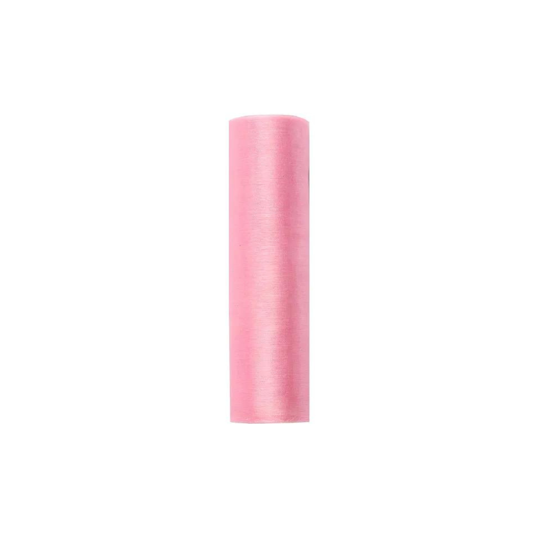 Partydeco Sateng ljóst pink, 0,16x9m