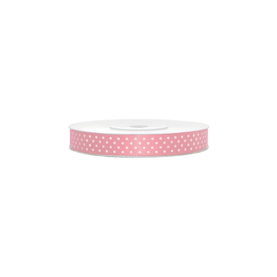 Partydeco Siffongband ljóst pink 12mm/25m