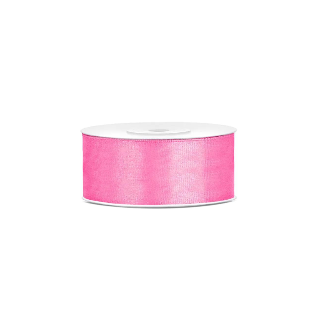 Partydeco Siffongband pink 25mm/25m