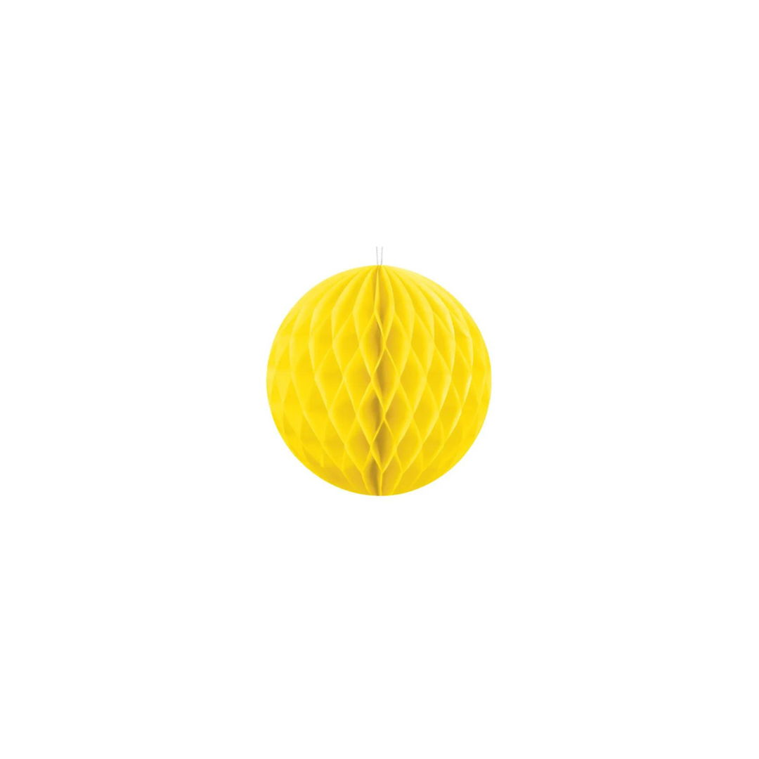 Partydeco Honeycomb Ball gult 10cm 1stk