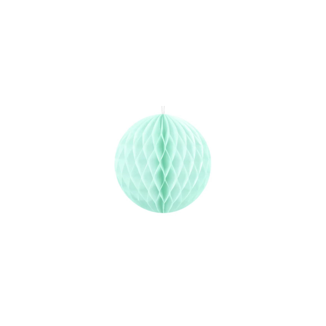 Partydeco Honeycomb Ball ljóst mint 10cm 1stk