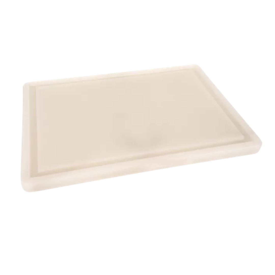 Skeribretti 50x30x2cm plast v/rennu hvítt