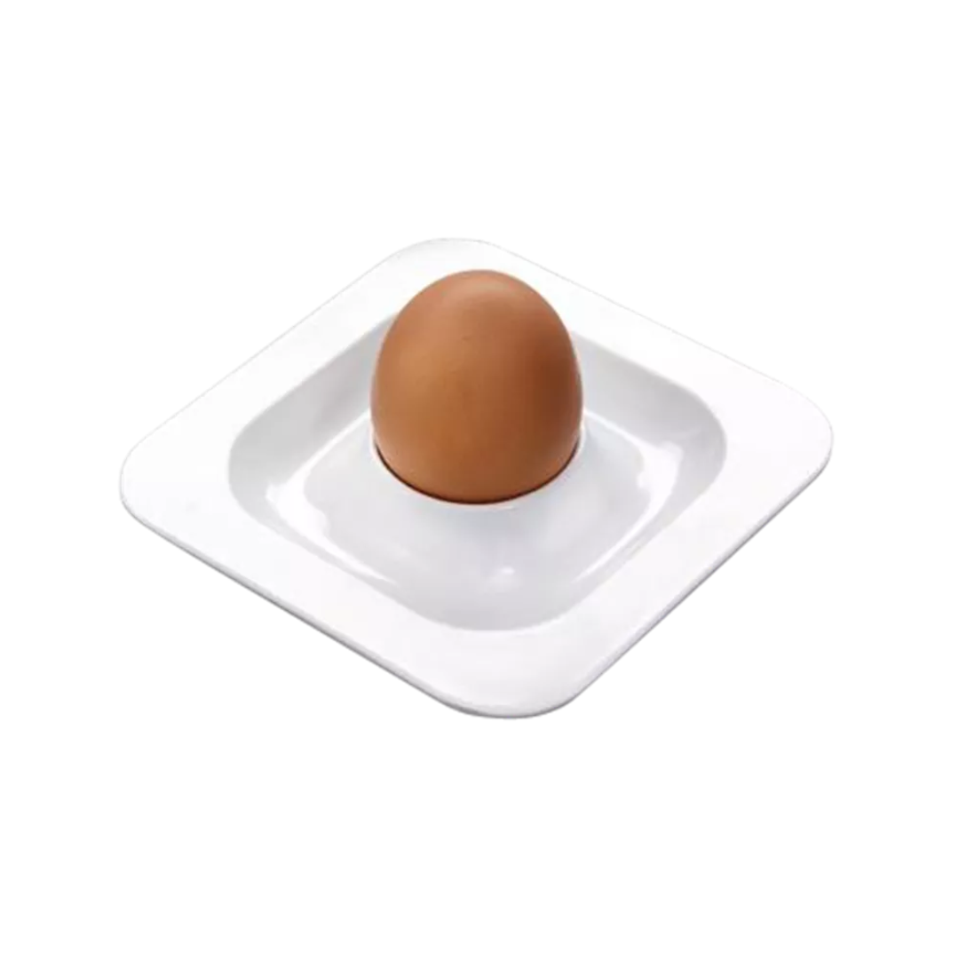 Eggjabikar Hvítt Melamin 114x114x15mm