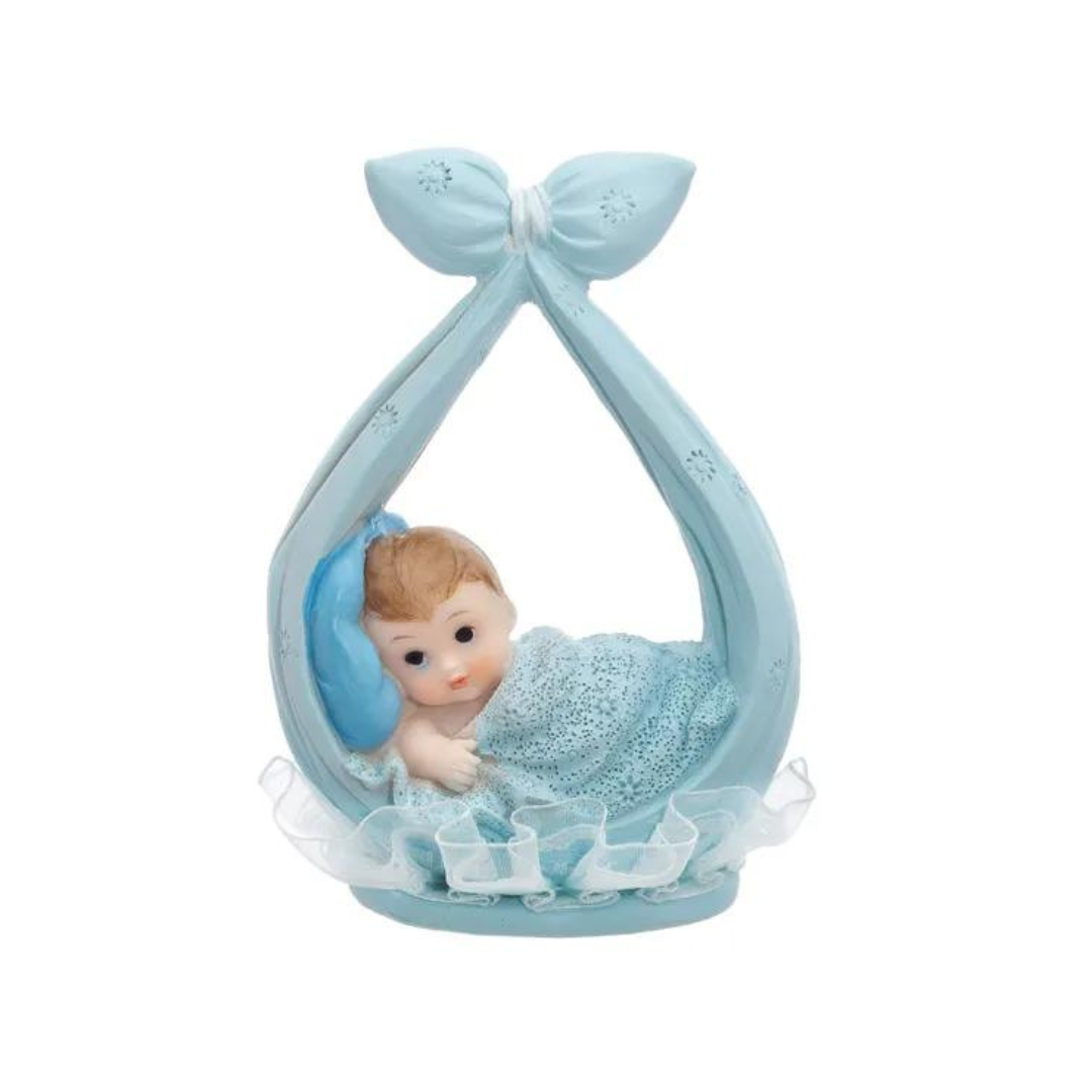 Partydeco Figur drongur í teppi blátt 11cm 1stk