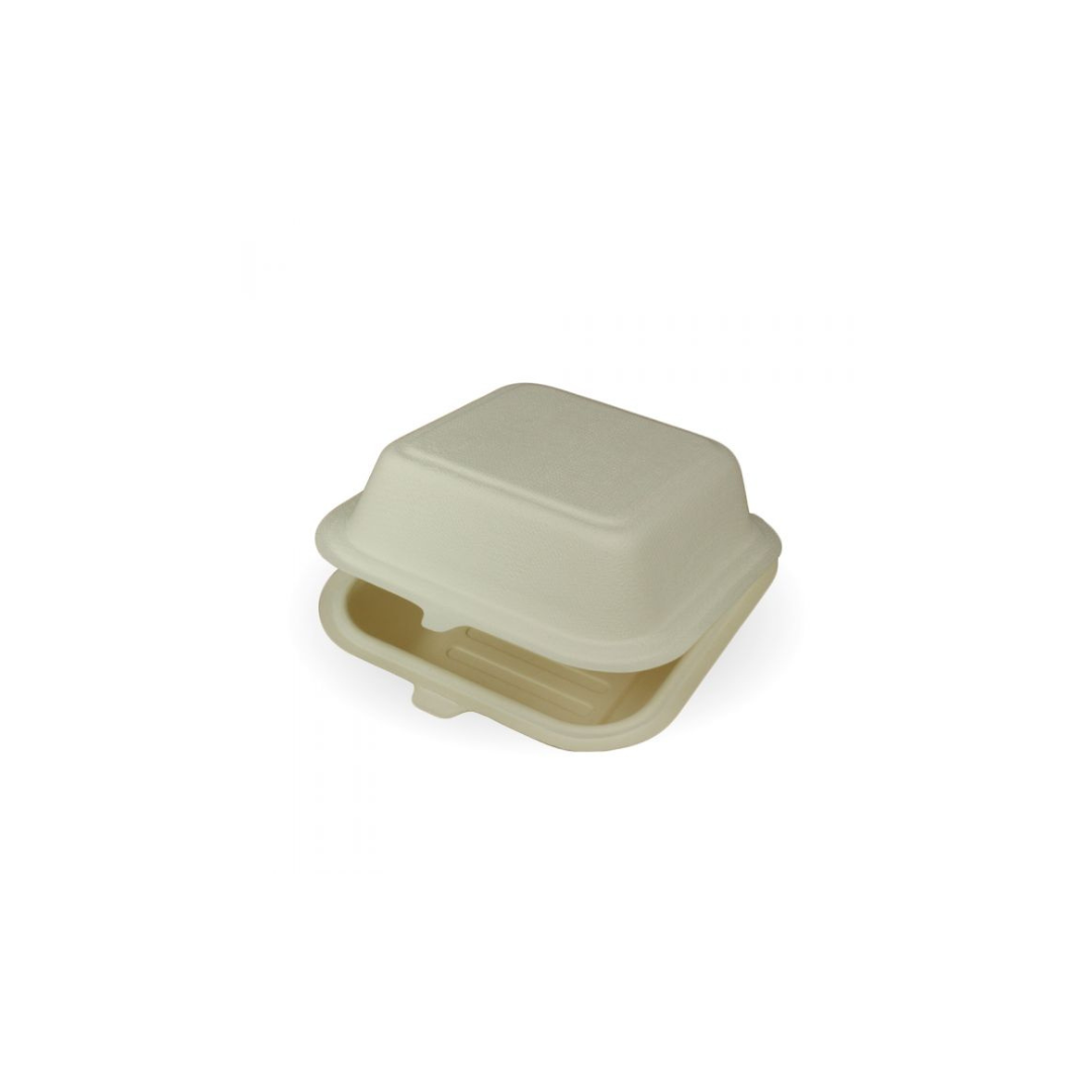 Burgaraboks Bagasse 15x15 450ml 50stk|Kar/8