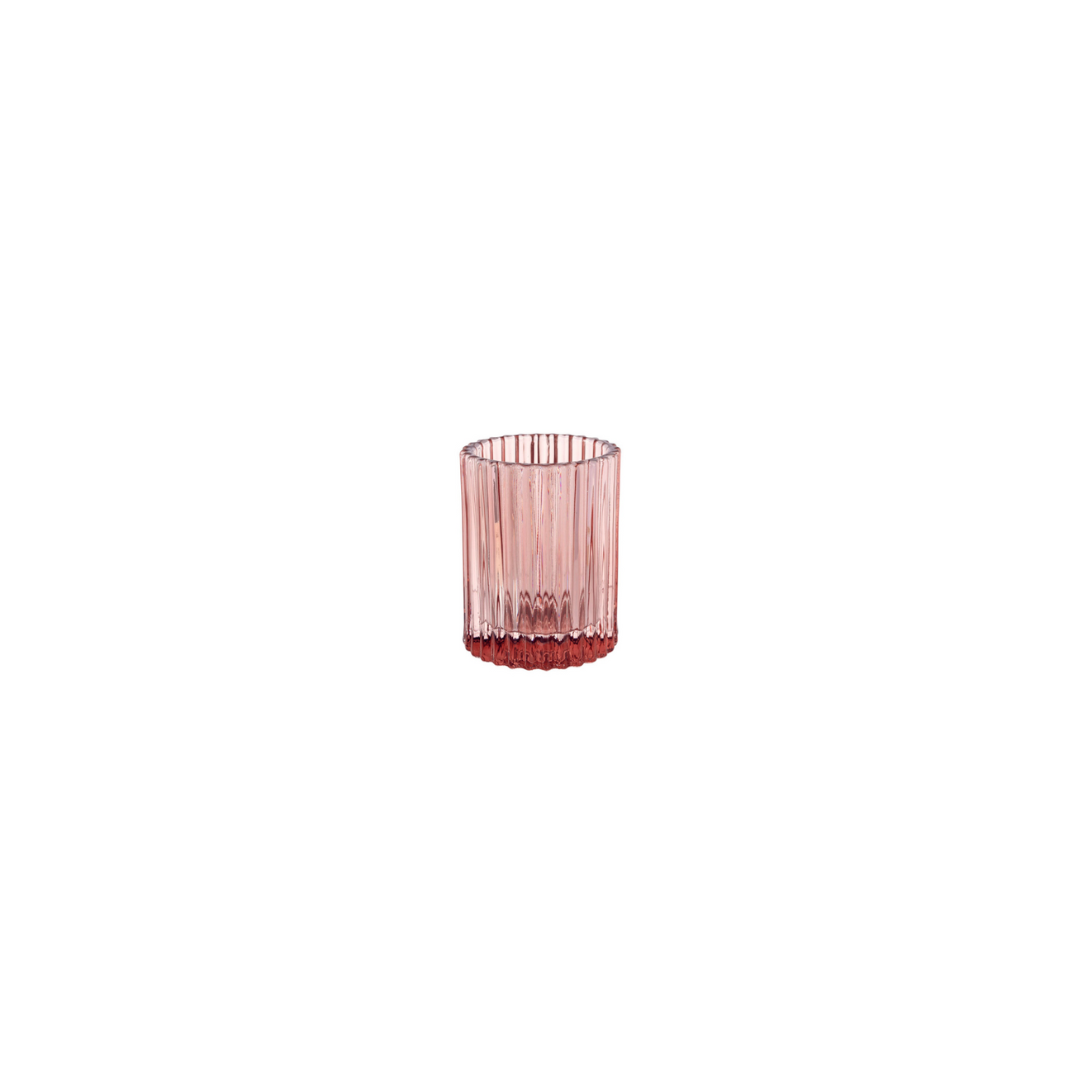 Duni Ljósastaki glas rose Mellow H8 Ø8 1stk|Kart/6