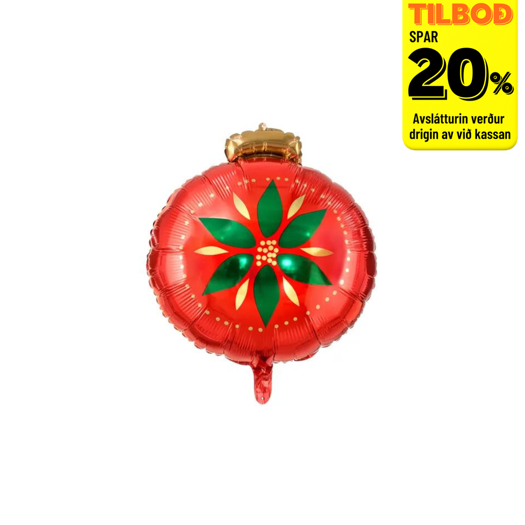 PD Ballónir folio Jóla kúla 45*45 mix