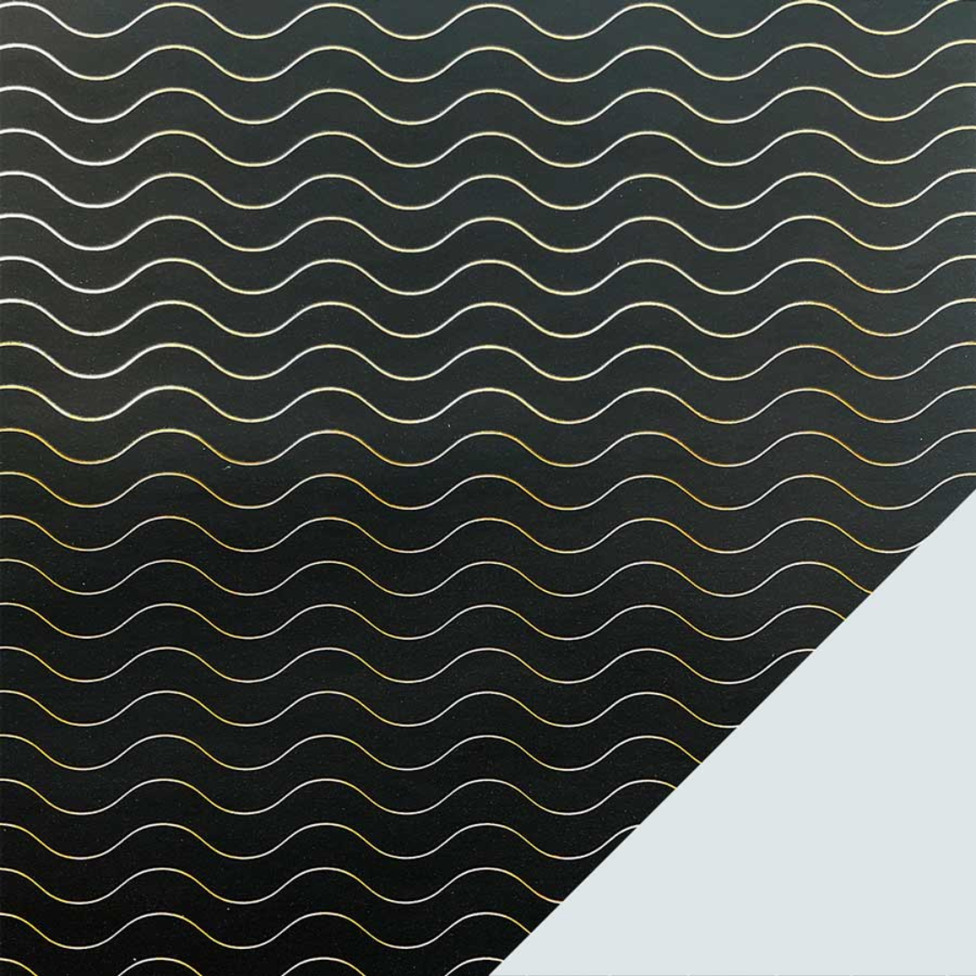 Gávupapír B40cm Metallic Waves