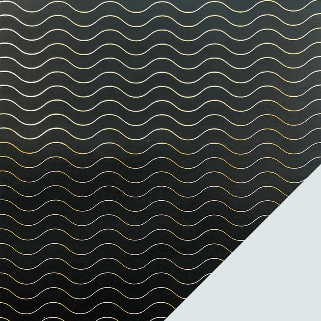 Gávupapír B55cm Metallic Waves