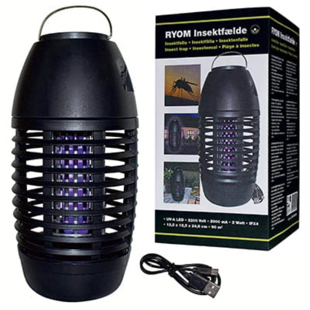 Insektfella tráðleys UV-A LED 90m2 2W Ryom