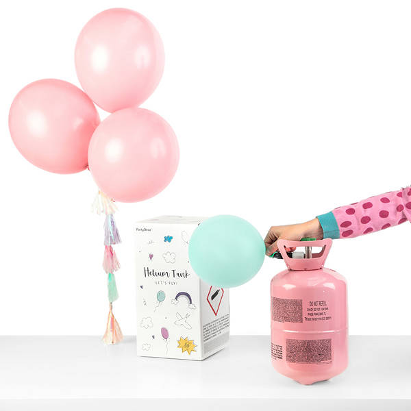 Heliumfløska lítil 0,2m3 pink