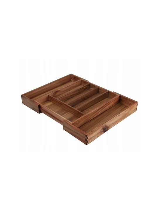 EH Bestikkkassi Acacia justerbærur L34 B28-45cm H5cm